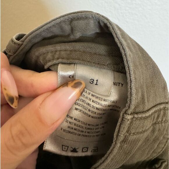 Citizens of Humanity Agni Utility Carho Trousers Sz 31 Tea Leaf Green Low Rise - Picture 8 of 9